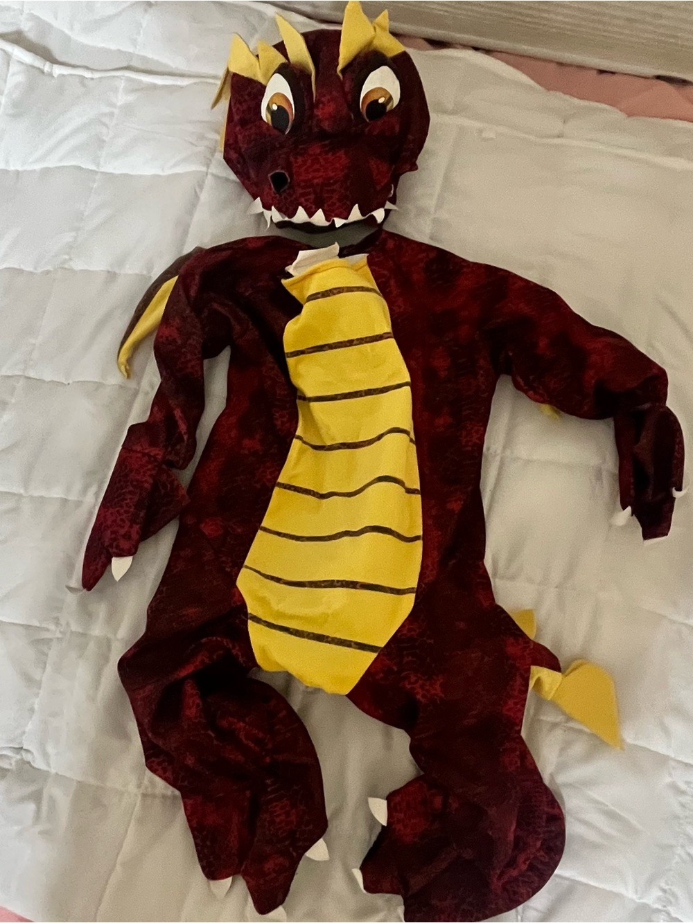 Kids Dragon Costume - Halloween costume Red and Yellow size 12-18 months